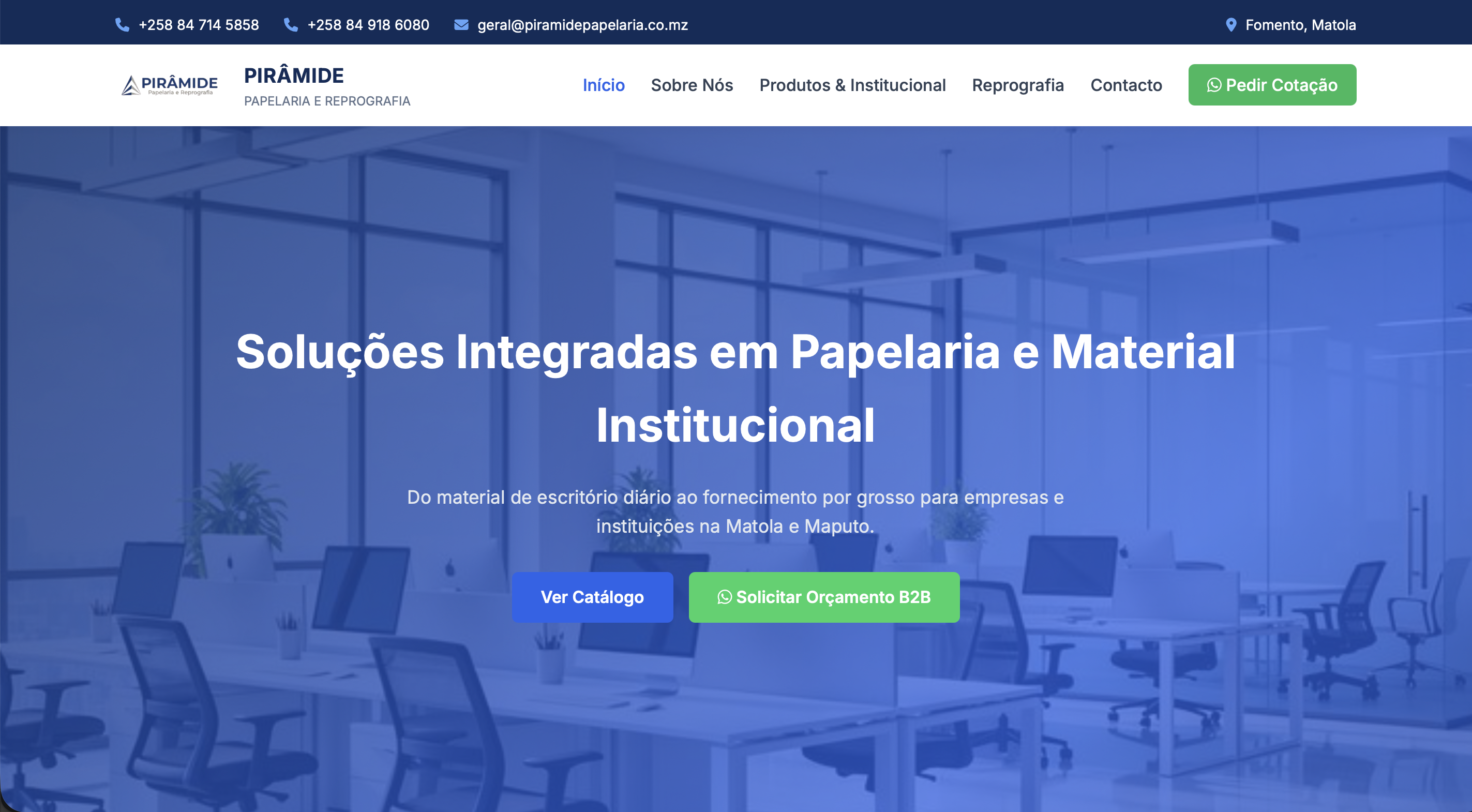 Pirâmide Papelaria Website