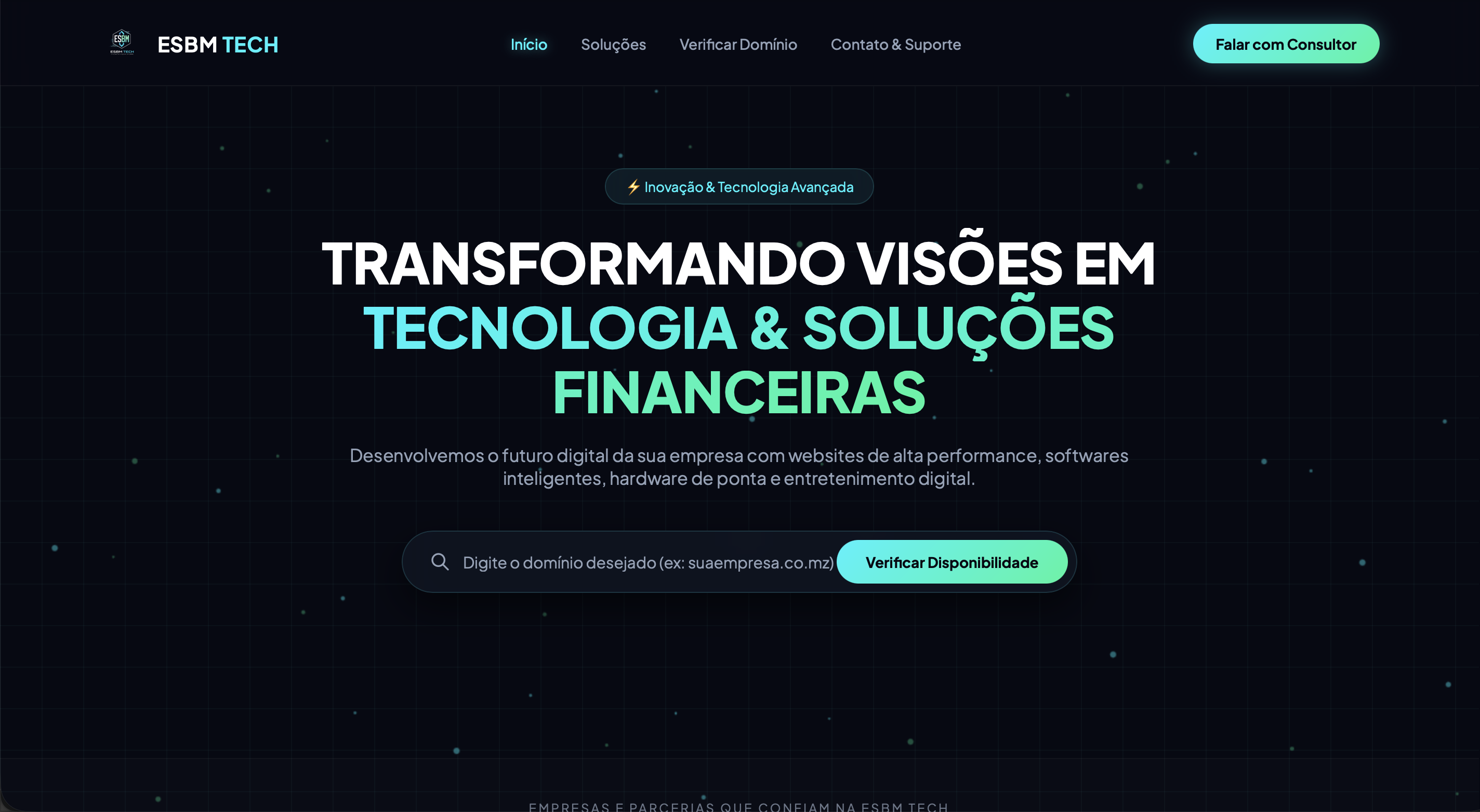 ESBM Tech Landing Page